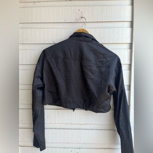 Black Cropped Utility Jacket